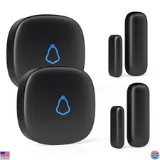 METAK Wireless Door Chime System - 500FT Range, 58 Chimes, 5 Volume Levels, 2