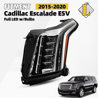 Full LED Headlight For 2015-2020 Cadillac Escalade w/LED DRL Driver Left Side