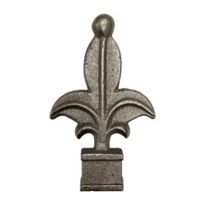 3/4'' Finial Fleur-de-lis Square Gate Fence Topper Ornament Weld On Cast Iron