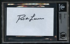 Rod Laver signed autograph auto 3x5 index card Tennis Legend Hall of Fame BAS
