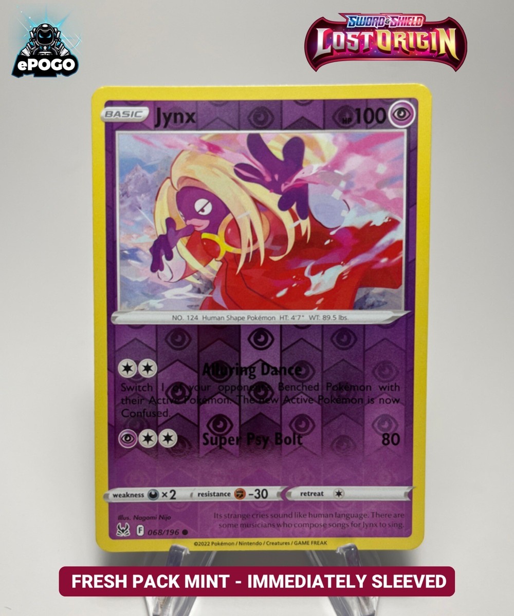 Jynx 068/196 Reverse Holo Pokemon TCG: Lost Origin Card MINT SHIPS