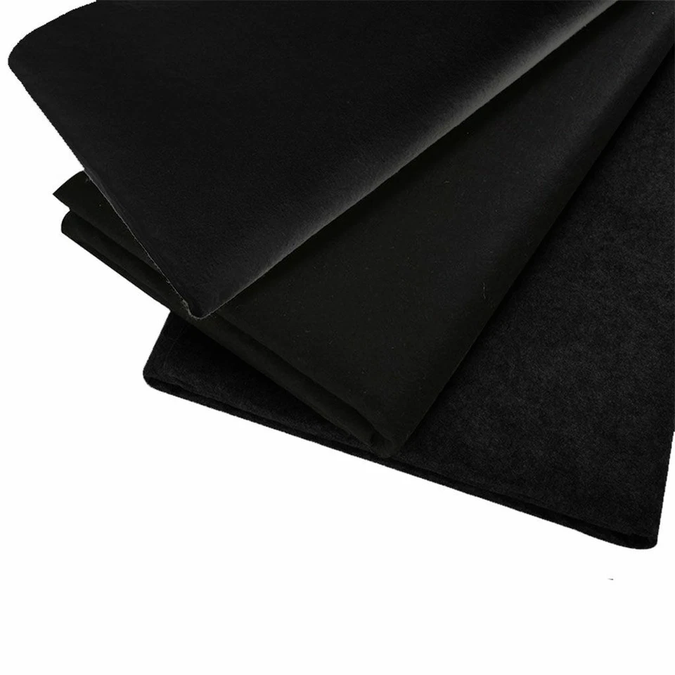 1~10 PIEZAS Hojas Adhesivas de Tela de Fieltro Negras Multiusos Pegamento Adhesivo Hoja de Terciopelo Foto 4 de 4