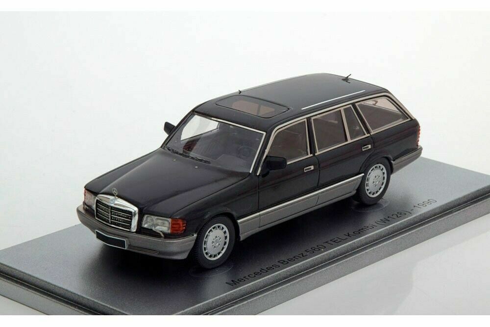 Mercedes 560 TEL Kombi W126 voiture miniature noire 1/43 Kess KE43037020