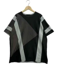ISSEY MIYAKE MEN Short Sleeve T-Shirt Black Gray White Lined good condition