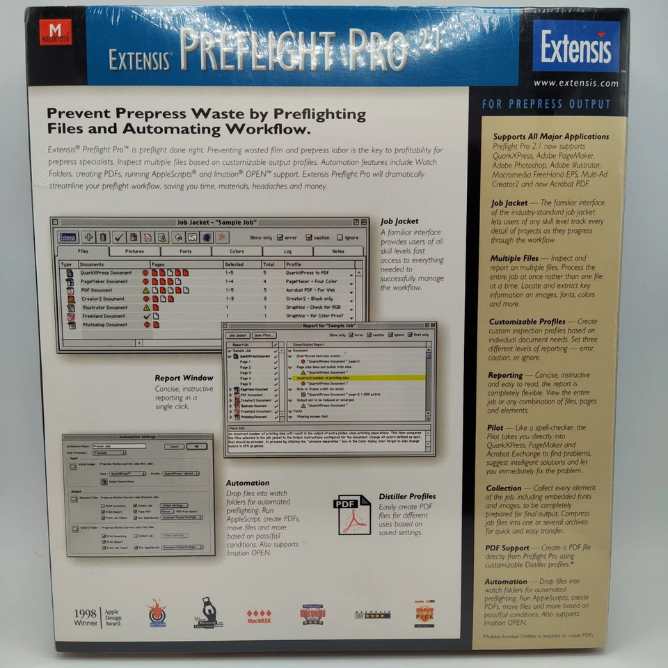 Rare Brand New Sealed 1988 Extensis Preflight Pro 2.1 Package Collectible - Image 4 of 4