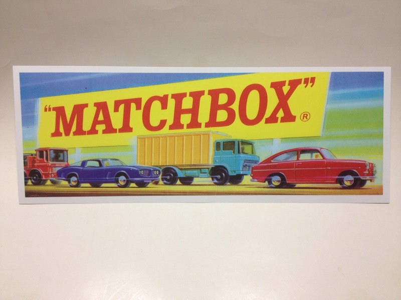 Matchbox Lesney 1960's Shop Window Sign Sticker Decal Copy.