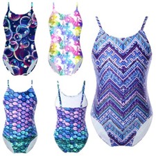 Child Girls Leotards Gymnastic Bodysuit Fitness Rompers Practice Swimsuit Pool
