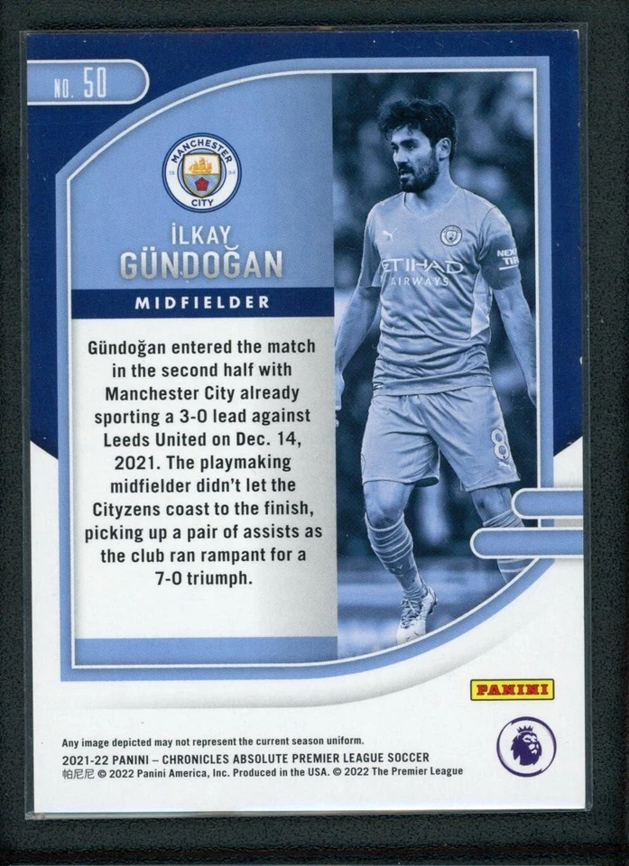 2021-22 ILKAY GUNDOGAN 03/10 PANINI CHRONICLES ABSOLUTE PREMIER LEAGUE - Image 2 of 2