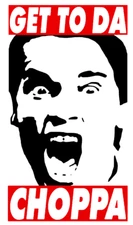 Obey sticker get to the choppa predator arnold weatherproof  bumper vinyl decal