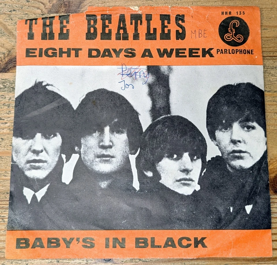HHR 135 7" 45RPM '64 THE BEATLES "EIGHT DAYS A WEEK" HOLLAND EX- - Image 2 of 4