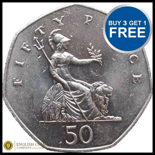50p 1969 TO 1997 ELIZABETH II  LARGE DECIMAL 50p COINS - CHOICE OF YEAR / DATE