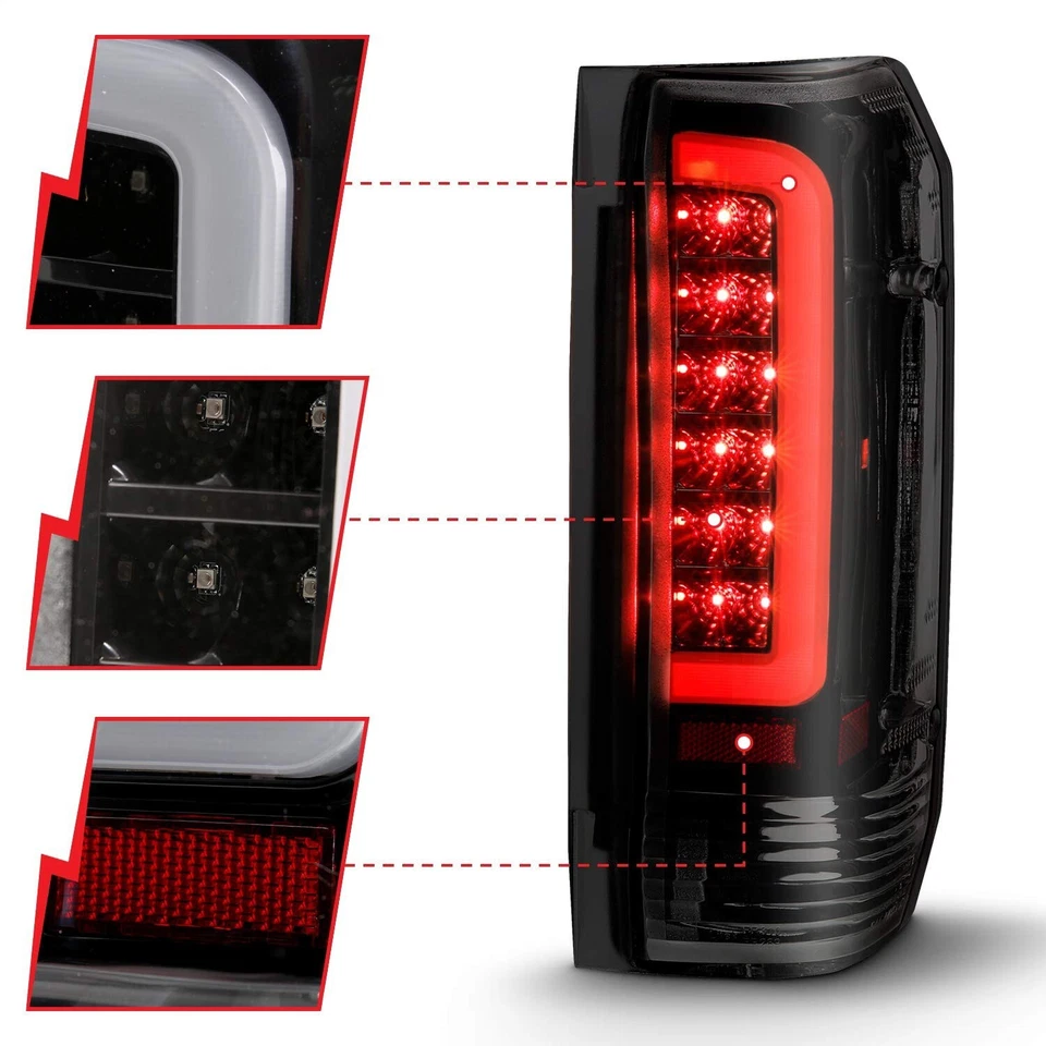 Luces traseras LED ANZO (311351) 1987-1996 carcasa negra lente de humo (P... Foto 3 de 4