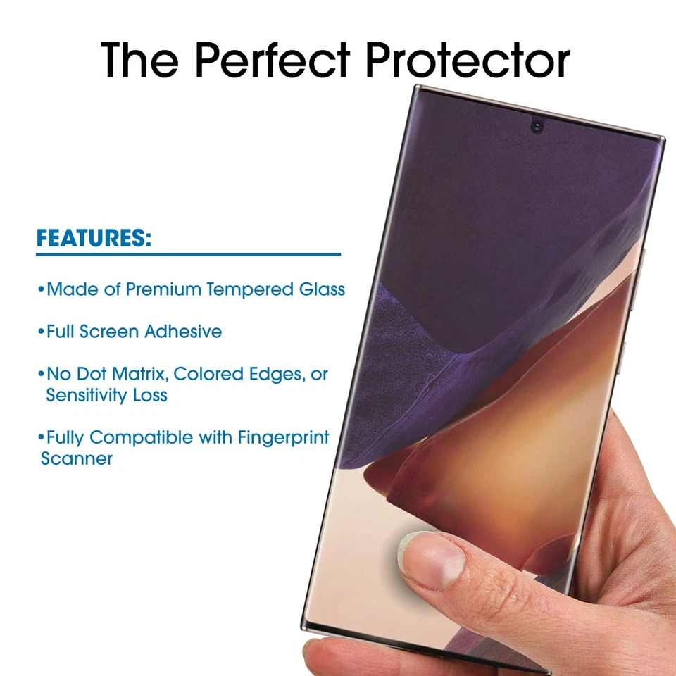 amFilm Galaxy Note 20 Ultra Tempered Glass Screen Protector (UV Install - 2 PK) - Image 4 of 4