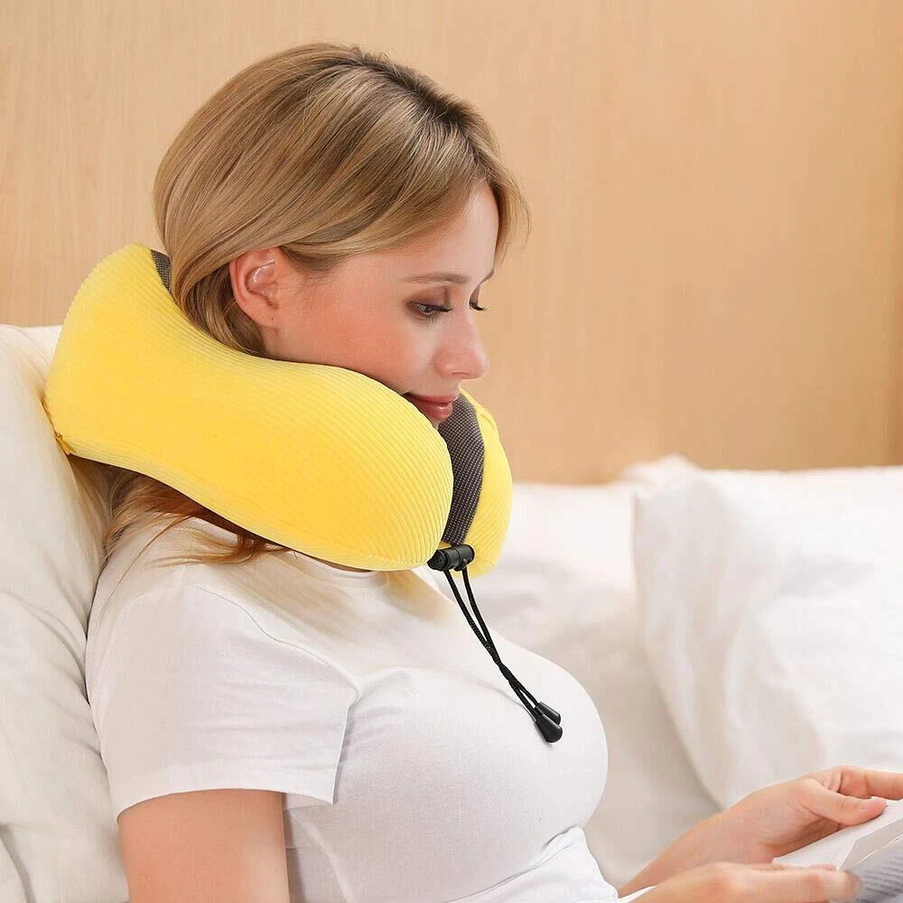 Travel Pillow Memory Foam with 360-Degree Head Support Comfortable Neck Pillo...