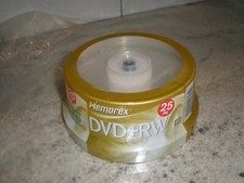 NEW SEALED MEMOREX DVD RW 25 PACK BLANK DVDS