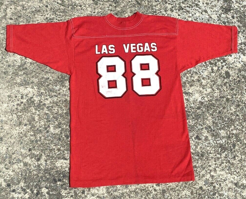 VINTAGE SportT by Stedman Red LAS VEGAS 88 Short Sleeve T Shirt Sz Med