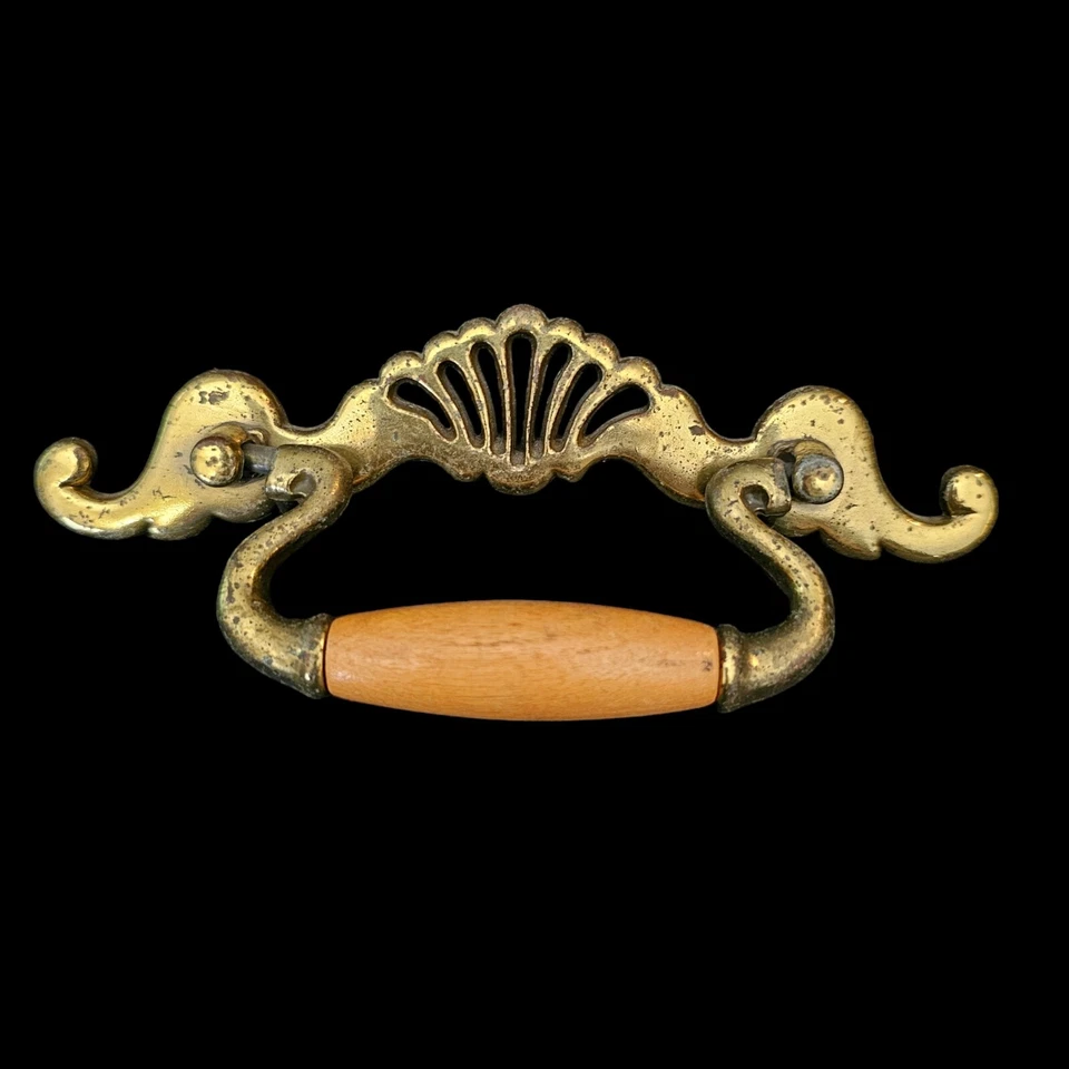 6 tiradores de cajón de herrajes vintage de roble FRANCÉS PROVINCIAL 2 1/2" centros Foto 4 de 4