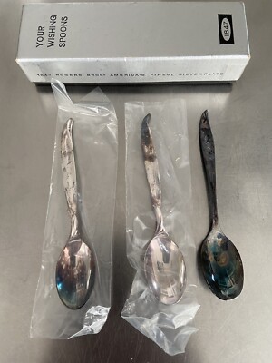 1847 Rogers Flair Silver Plated Baby Spoon Vintage Lot Of