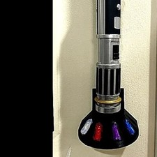 Lightsaber Wall Mount Holder BLACK Savi's Workshop Holds 6 Kyber Crystals
