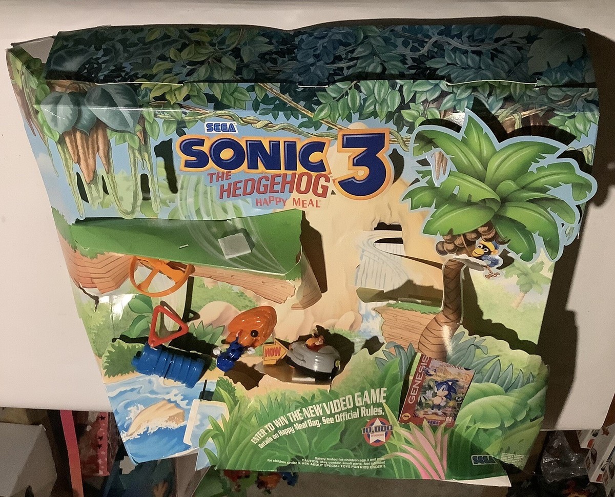 McDonald's Happy Meal Display Sonic The Hedgehog 3 Sega 1993 Rare