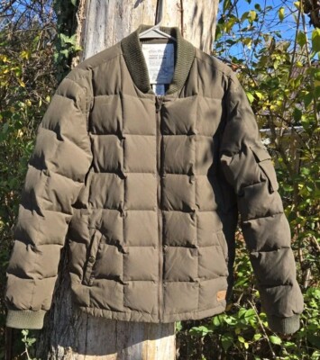 Eddie Bauer Skyliner Goose Down Quilted Bomber Jacket Mens M Medium * Worn Once