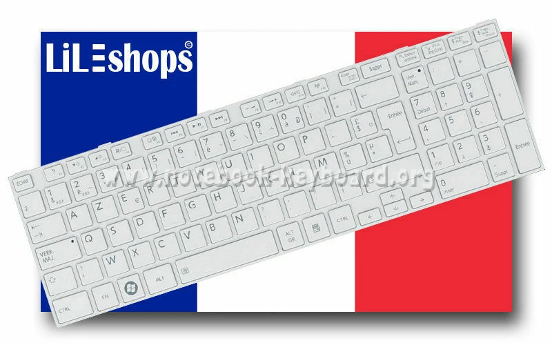 Clavier Français Original Pour Toshiba Satellite C75-A-XXX Série Blanc NEUF - Photo 1/1
