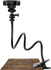 25 Inch Webcam Stand Flexible Desk Table Mount Clamp Gooseneck Phone Adapter