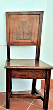 SEDIA CON SCHIENALE TRAPEZOIDALE - FINE DEL  600 - NOCE MASSICCIO