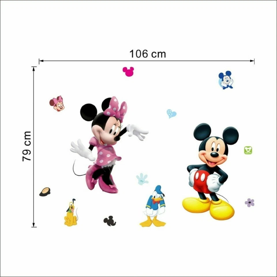 Wandtattoo Minnie Mouse Kinderzimmer Disney Junge Mädchen Wandsticker Deko Bild - Bild 3 von 4