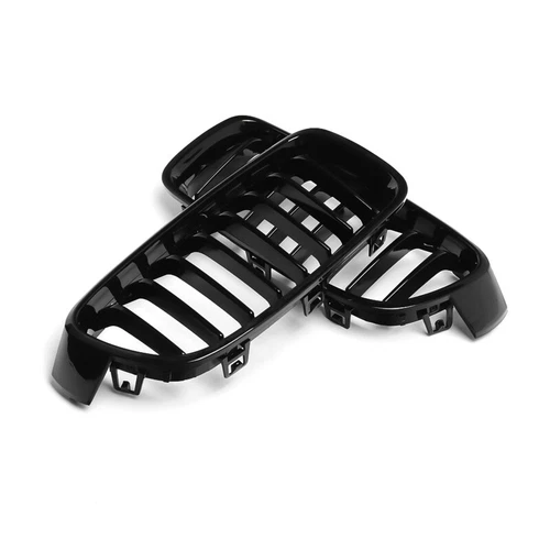 For BMW 3 Series F30 F31 F35 2012-18 ABS Gloss Black Front Bumper Kidney Grilles - Picture 16 of 16