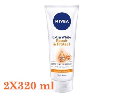 2X 320 ml. NIVEA Extra White Repair&Protect SPF50 Serum Sunscreen