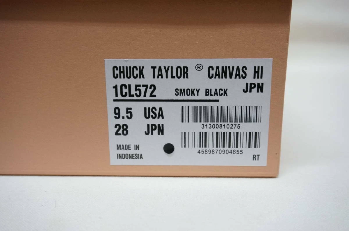 CONVERSE ADDICT CHUCK TAYLOR CANVAS HI 19AW 1CL572 SMOKY BLACK US