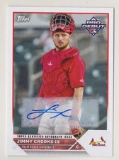 2023 Topps Pro Debut Jimmy Crooks III Auto Palm Beach Cardinals