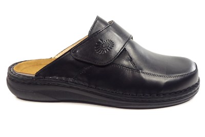 Helix Herrenschuhe Pantoletten Clogs in Schwarz - Klettverschluß - lose Einlagen