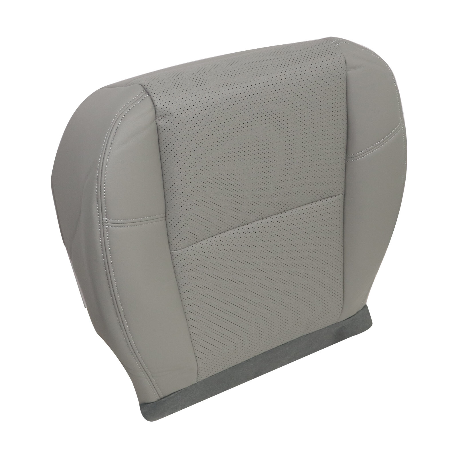 For 2007-14 Cadillac Escalade Driver & Passenger Bottom Leather Seat Cover Black