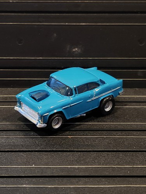 #ad Vintage Aurora AFX Slot Car #x27;55 Chevy Bel Air In Blue Runs Nice $109.95