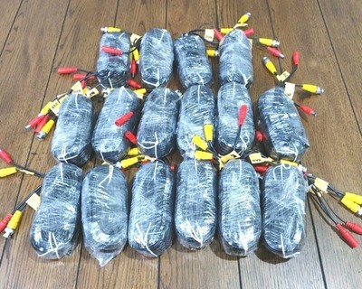 (Lot of 16) Defender Cameras BNC Cables 60' for Security System (Cables Only)