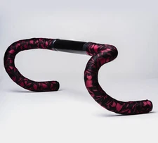BTP Bicycle Handlebar Tape Woven GRAFY BLACK/RED Road Touring MTB Bikes