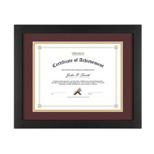 , 11x14 Diploma Wood Frame for 8.5x11 Document  Certificates, Real Glass, Do...