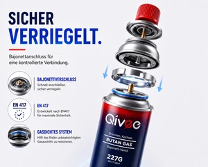 Qivee Q64 Butane Gas Cartridge 227g
