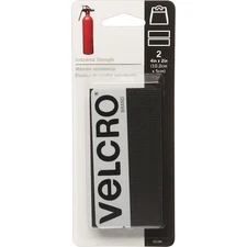 VELCRO(R) Brand Industrial Strength Tape 4 inch X2 inch 2 Per Pkg Black