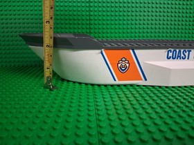 LEGO Boat Ship Unitary Hull & Deck Only City COAST GUARD 60014 16" White