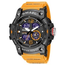 SMAEL Mens Sports Watch Waterproof Quartz Analog Digital Military Wrist Watches✔