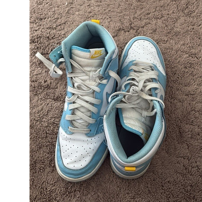 Nike Dunk High Light Blue White Men's High-Top Athletic Basketball Sneakers