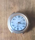 Vintage 1974 Timex Viscount Automatic Day Date Gold Tone Watch 46961 03374