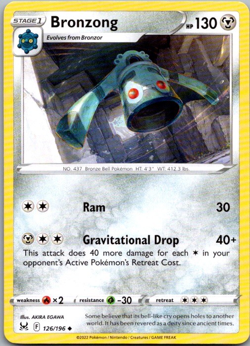 Bronzong #126/196 SWSH11: Lost Origin Uncommon NM