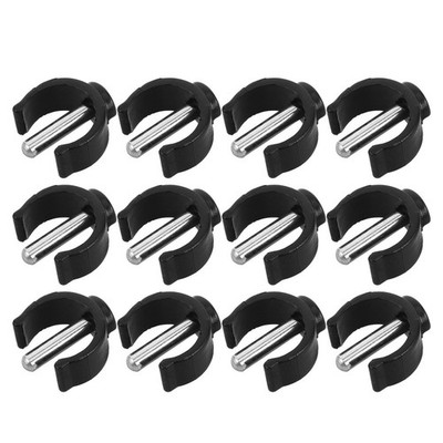 12 Pcs Walking Cane Parts Accessories for Seniors Shaped Clamp Bracket