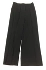 M&S Women's Wide Leg Trousers Black High Rise Pleated Front Elastic Waist New
