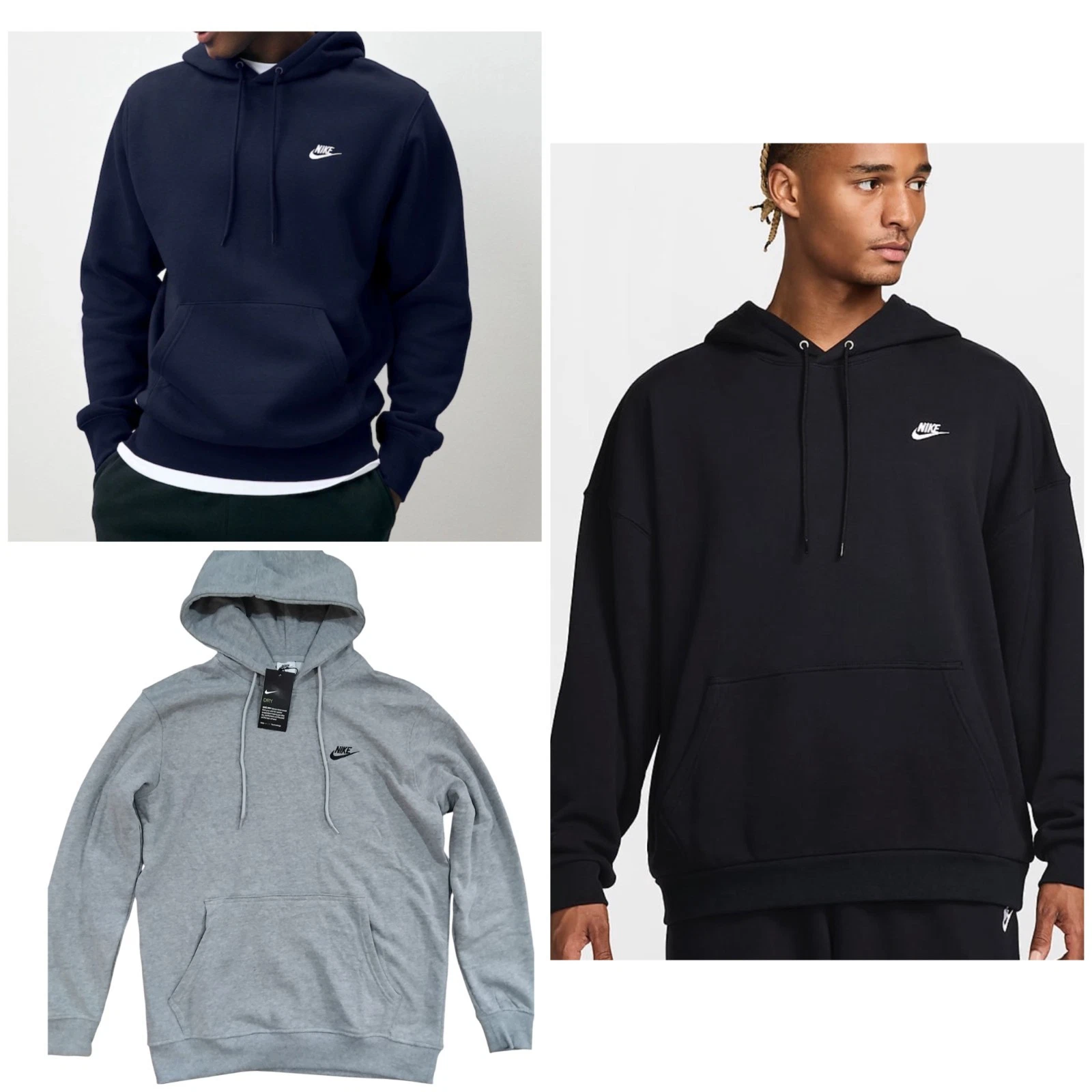 Nike Hoodie Club Mens Hooded Fleece Pullover