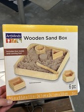 Art minds 6-piece wooden sandbox